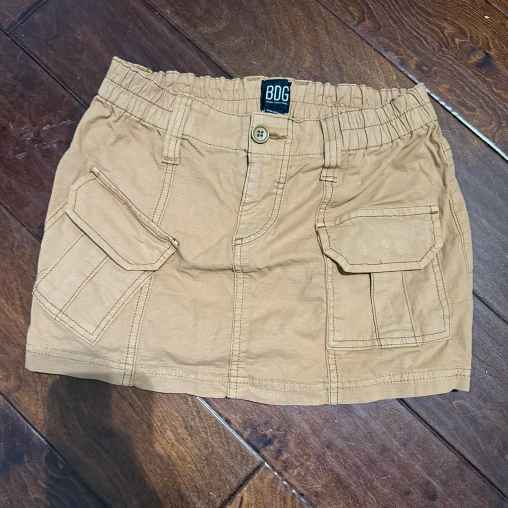 BDG Tan Cargo Skirt